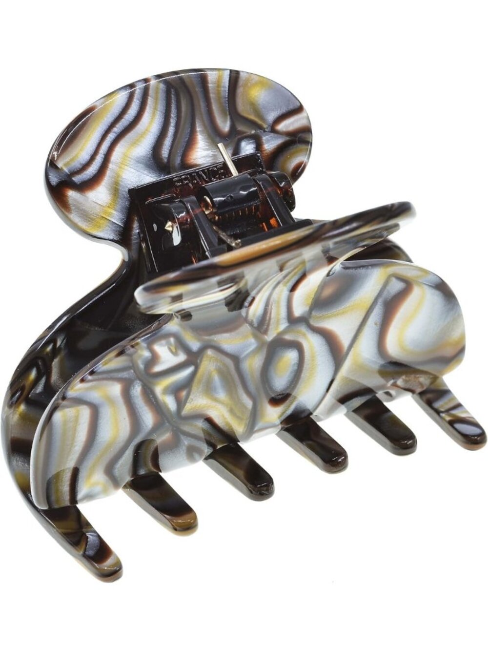Small 2" French Claw Hair Clip for Women - Elegant Onyx Accessory